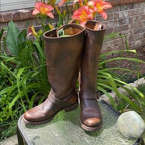 Frye Tall Brown Veronica Slouch Boots